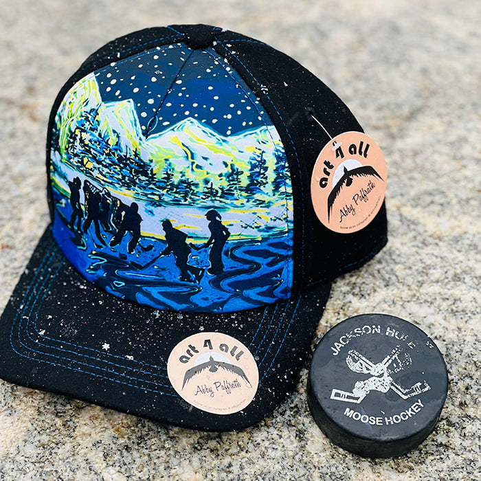 Jackson Hole Youth Hockey - Art 4 All Hats & Artwork by Abby Paffrath