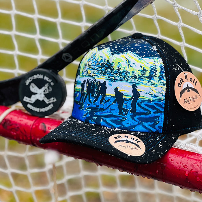 Jackson Hole Youth Hockey - Art 4 All Hats & Artwork by Abby Paffrath
