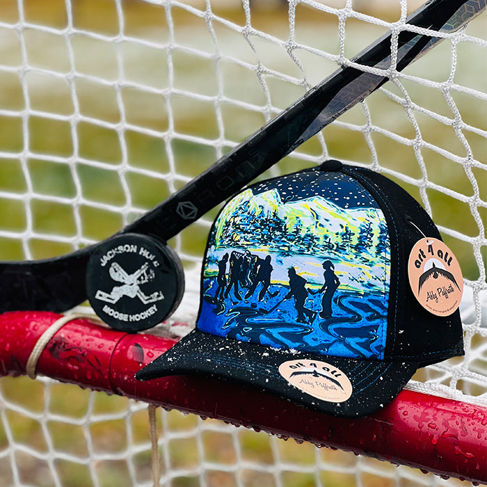 Jackson Hole Youth Hockey - Art 4 All Hats & Artwork by Abby Paffrath