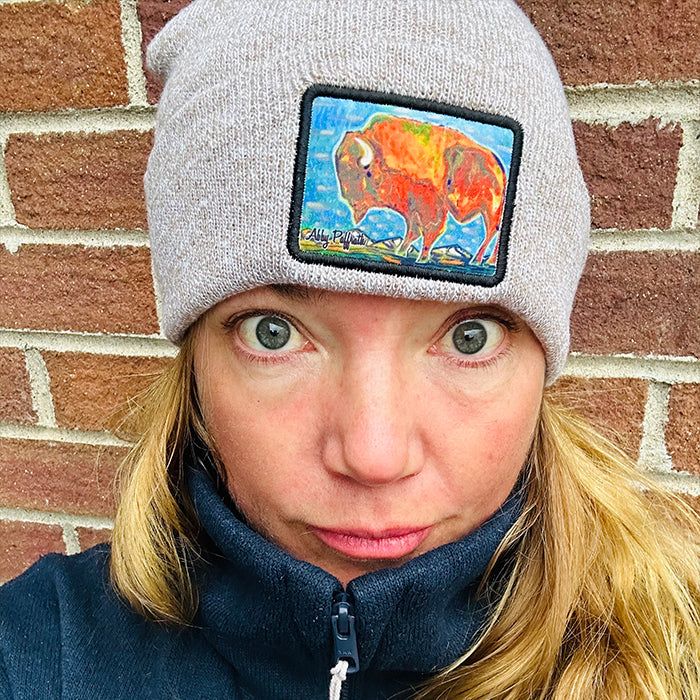 Tan Roam Beanie - Art 4 All Hats & Artwork by Abby Paffrath