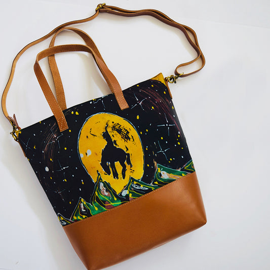 Let'Er Buck Tote Bag - Art 4 All Hats & Artwork by Abby Paffrath