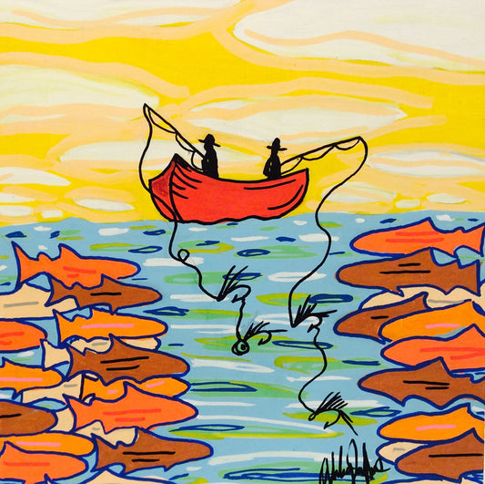A Bad Day of Fishing is Better Than a Good Day of Work - Art 4 All Hats & Artwork by Abby Paffrath