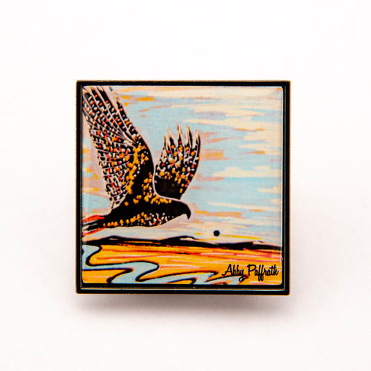 Red Tail Hawk Pin - Art 4 All Hats & Artwork by Abby Paffrath