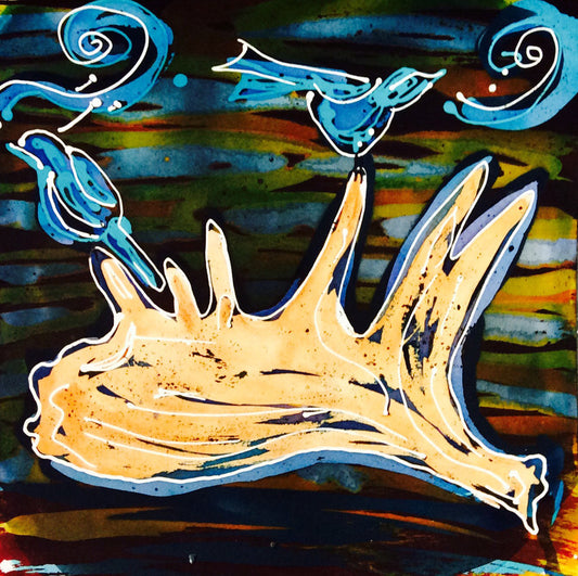 Moose Paddle Perch 2 - Art 4 All Hats & Artwork by Abby Paffrath