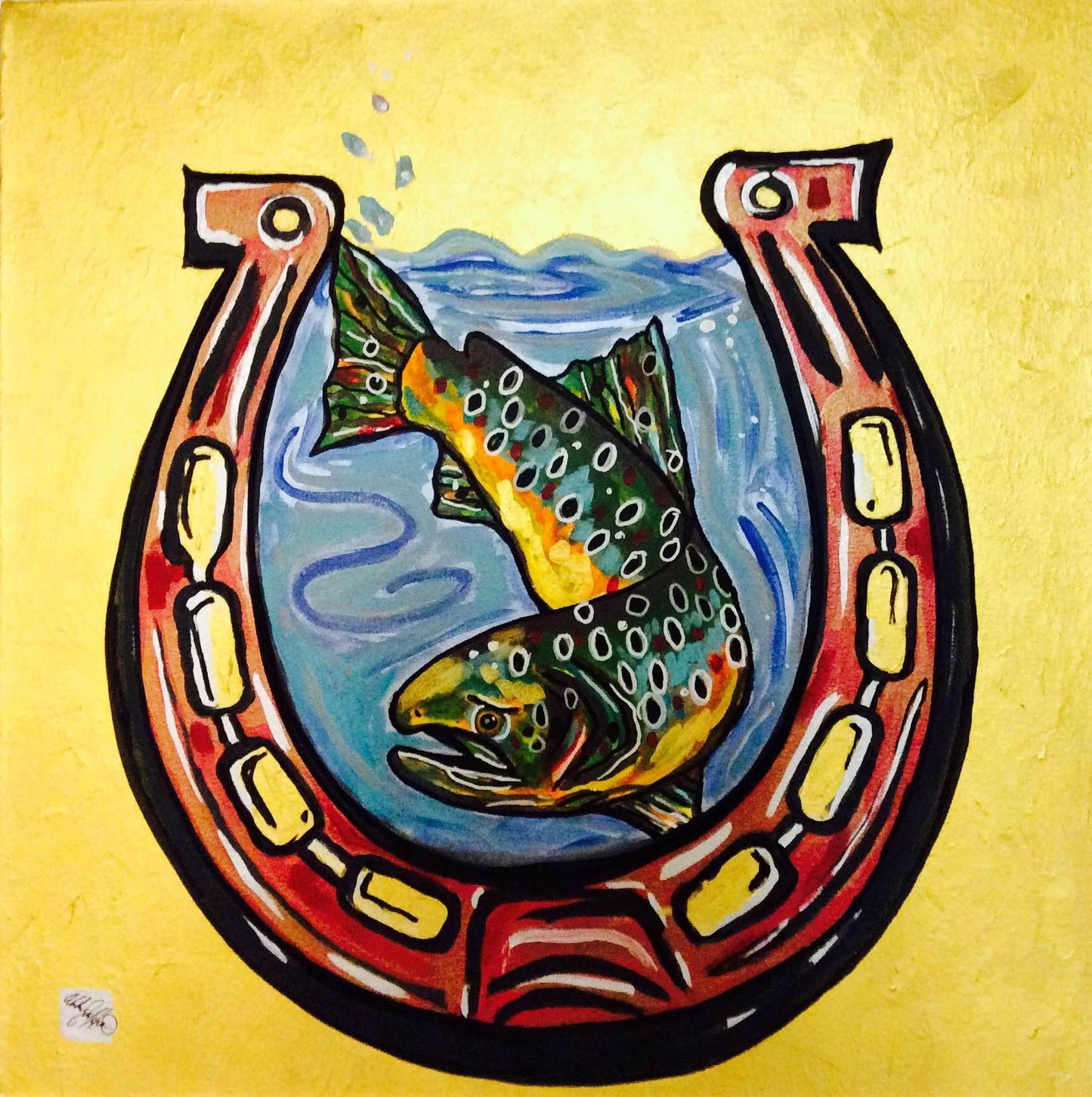 Lucky Fishing Sticker - Art 4 All Hats & Artwork by Abby Paffrath