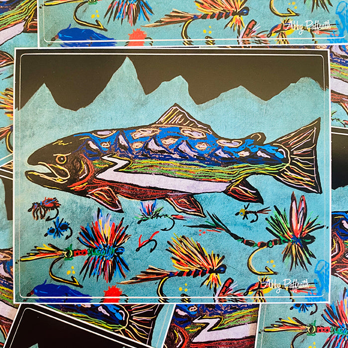 Match the Hatch Sticker - Art 4 All Hats & Artwork by Abby Paffrath