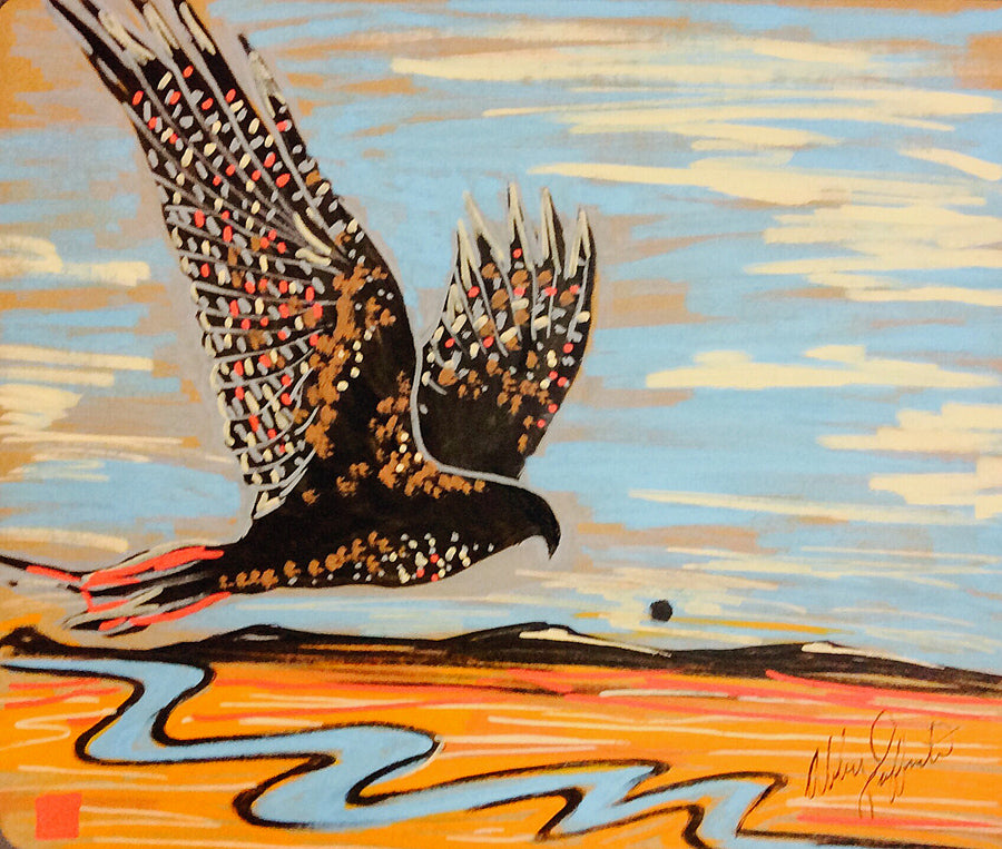 Red Tail Hawk Sticker - Art 4 All Hats & Artwork by Abby Paffrath