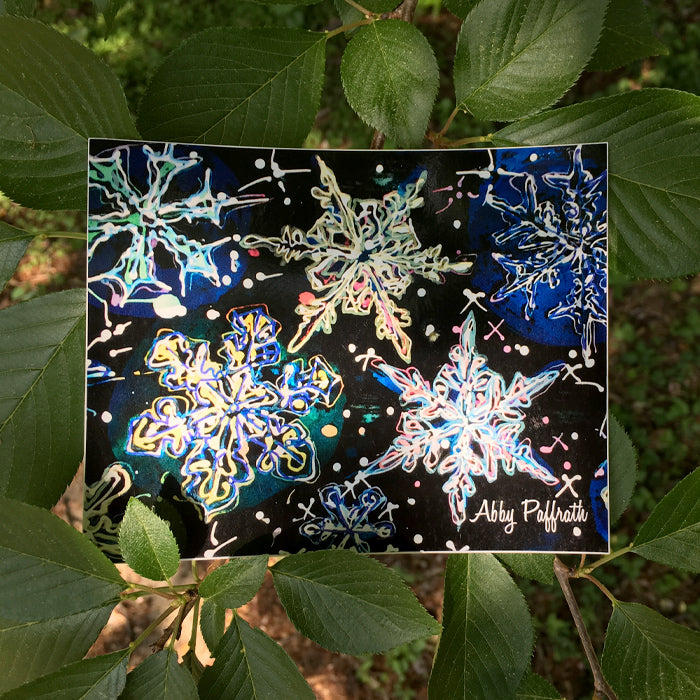 One of a Kind (Snowflakes) Sticker - Art 4 All Hats & Artwork by Abby Paffrath