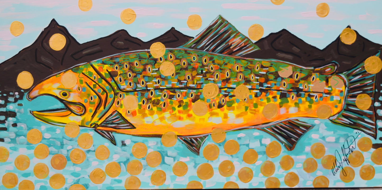 Brown Trout - Art 4 All Hats & Artwork by Abby Paffrath