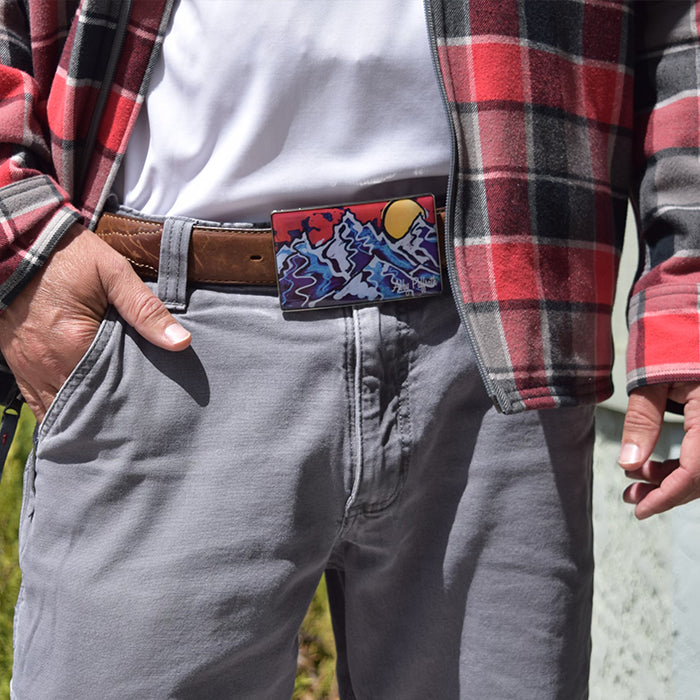 First Tracks Belt Buckle - Art 4 All Hats & Artwork by Abby Paffrath