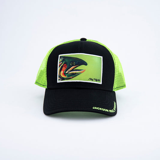 Jackson Hole Collection - Green Trout Head - Art 4 All Hats & Artwork by Abby Paffrath