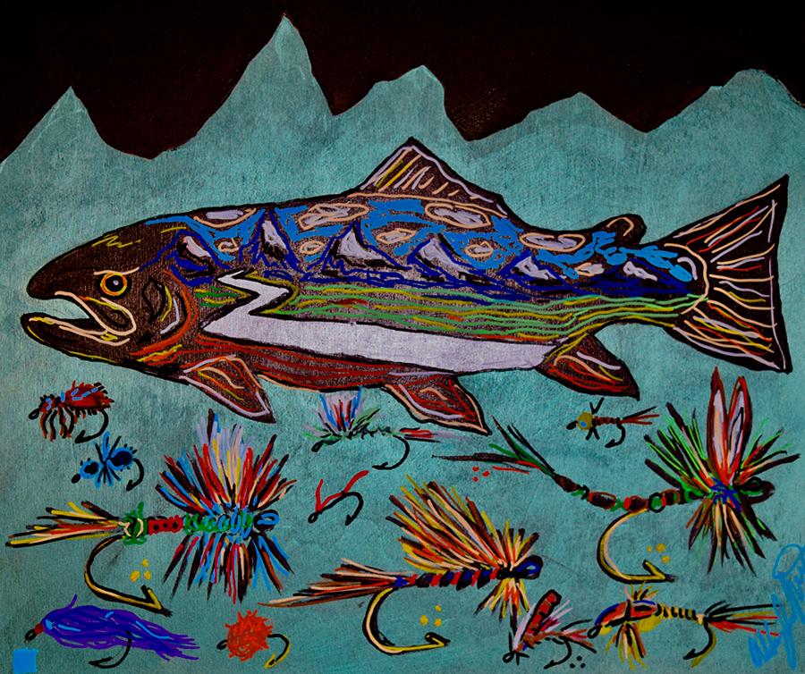 Match the Hatch Sticker - Art 4 All Hats & Artwork by Abby Paffrath