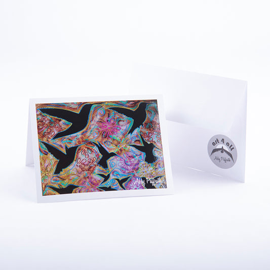 Nectar Greeting Card - 6 Pack - Art 4 All Hats & Artwork by Abby Paffrath