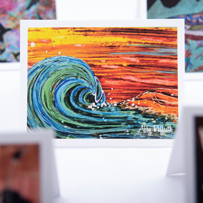 Sunset Surf Greeting Card