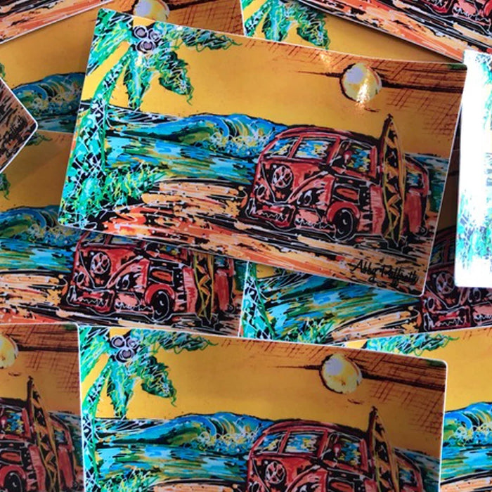 Surf Bum Sticker - Art 4 All Hats & Artwork by Abby Paffrath