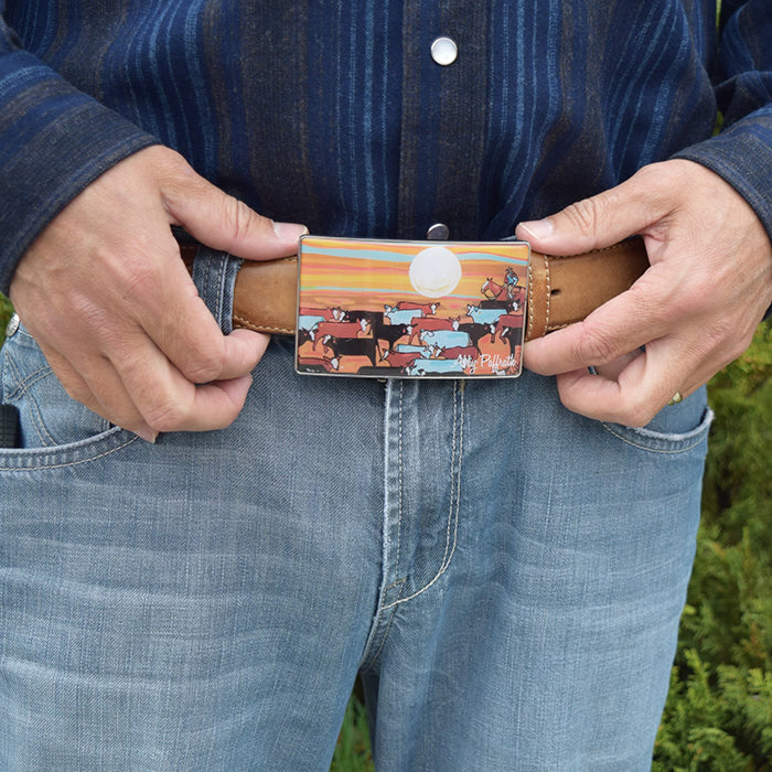 The Round Up Belt Buckle - Art 4 All Hats & Artwork by Abby Paffrath