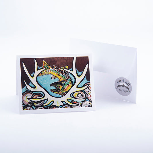 Trout House Greeting Card - 6 Pack - Art 4 All Hats & Artwork by Abby Paffrath