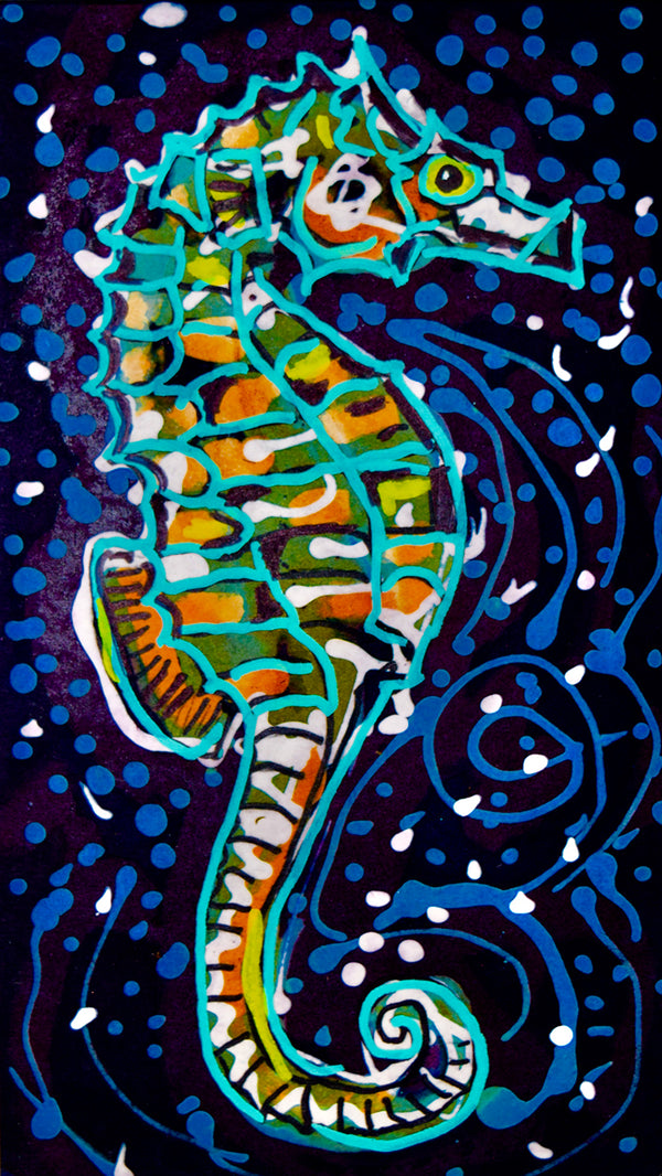 Seahorse - Art 4 All Hats & Artwork by Abby Paffrath