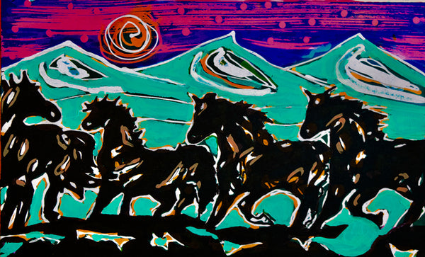 Wild Mustangs - Art 4 All Hats & Artwork by Abby Paffrath
