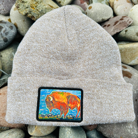 Tan Roam Beanie - Art 4 All Hats & Artwork by Abby Paffrath
