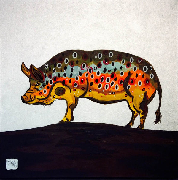 Brown Hog - Art 4 All Hats & Artwork by Abby Paffrath