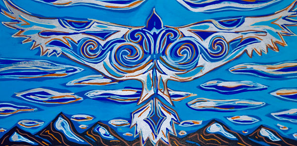 A Blue Bird Wears the Sky on Its Back - Art 4 All Hats & Artwork by Abby Paffrath