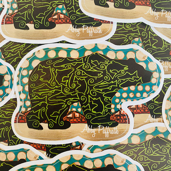 Bubble Bear Sticker - Art 4 All Hats & Artwork by Abby Paffrath