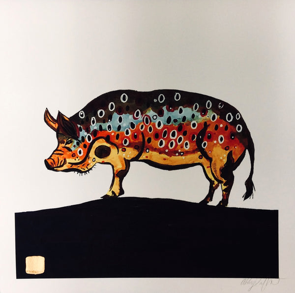 Hog Brown - Art 4 All Hats & Artwork by Abby Paffrath