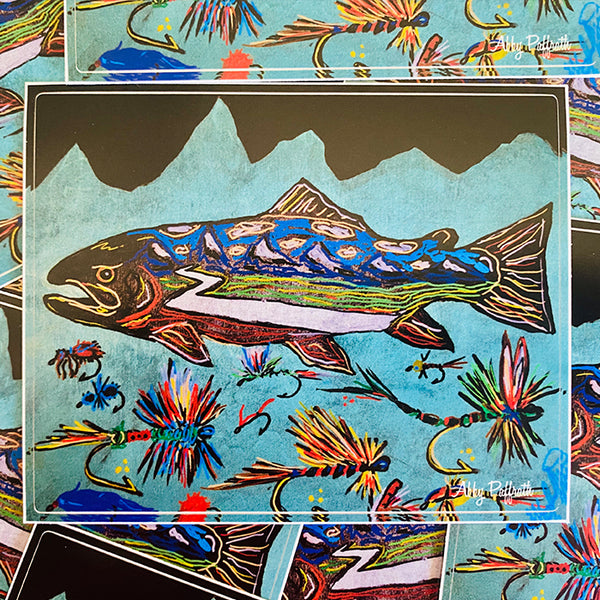 Match the Hatch Sticker - Art 4 All Hats & Artwork by Abby Paffrath
