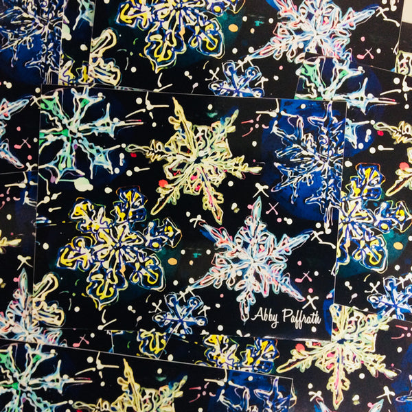 One of a Kind (Snowflakes) Sticker - Art 4 All Hats & Artwork by Abby Paffrath