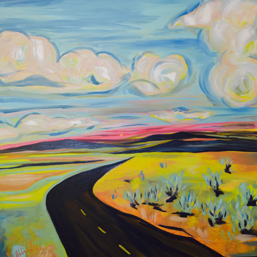 Open Road original acrylic painting by Abby Paffrath