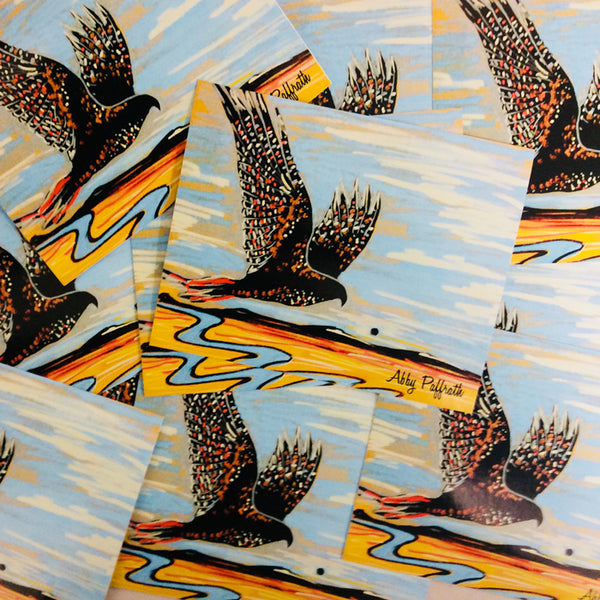 Red Tail Hawk Sticker - Art 4 All Hats & Artwork by Abby Paffrath