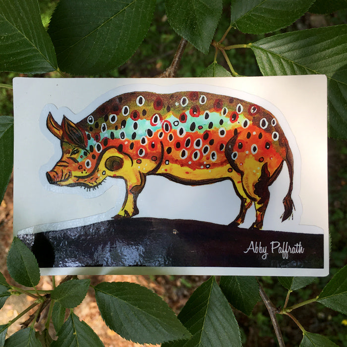 Hog Brown Sticker