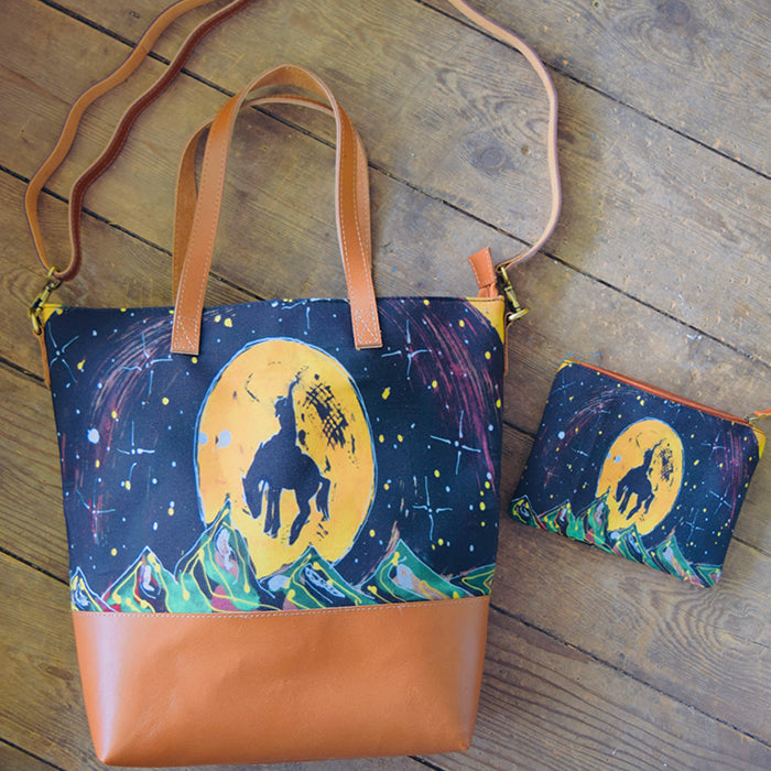 art 4 all by abby paffrath tote bags let er buck 2