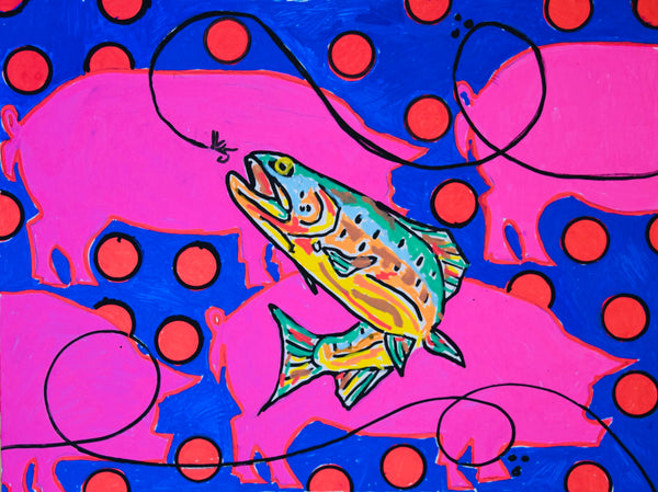 Pigging Out - Art 4 All Hats & Artwork by Abby Paffrath