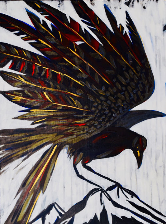 Ravens landing original acrylic painting by Abby Paffrath Art4all