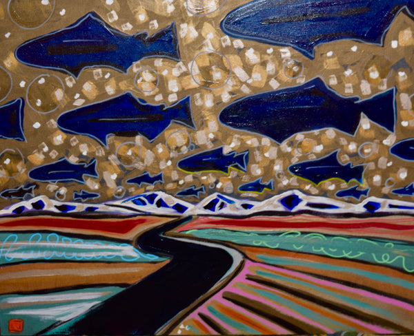 Trout Skies - Art 4 All Hats & Artwork by Abby Paffrath