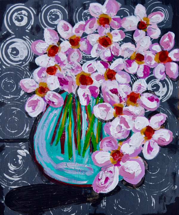 Vase of Flowers - Art 4 All Hats & Artwork by Abby Paffrath